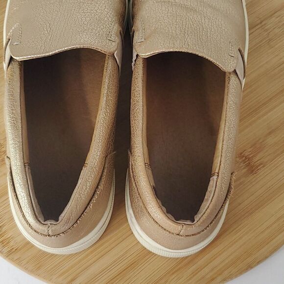 Frye Ivy Slip on Metallic Gold Leather Slip on Sneakers Women's Size 9M - Picture 11 of 15